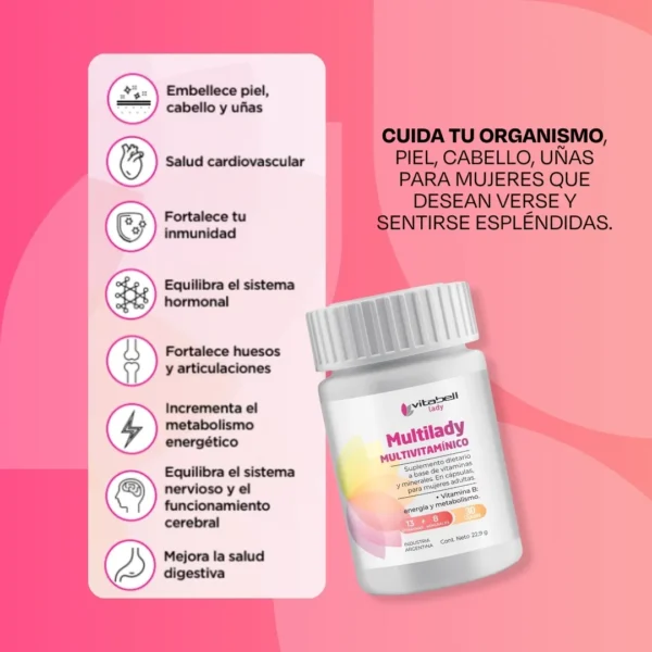 Lady Multivitamínico 30 Cápsulas - Imagen 3