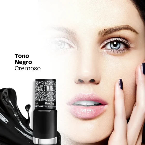Urbana Esmalte Negro Black Cremoso 6 Ml - Imagen 2