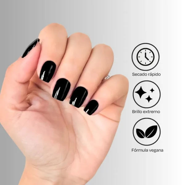 Urbana Esmalte Negro Black Cremoso 6 Ml - Imagen 3
