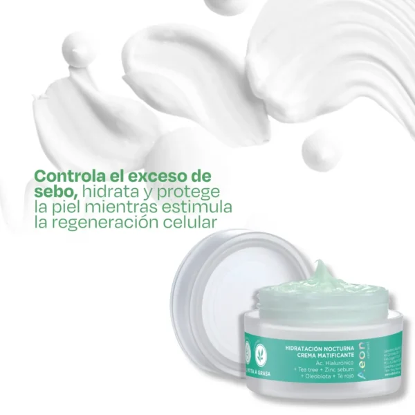 Aeon Crema Noche Hidratante Matificante 50 Gr - Imagen 2