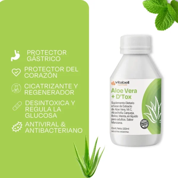 Superfoods Aloe Vera + D´Tox Bebible 150 Ml - Imagen 3