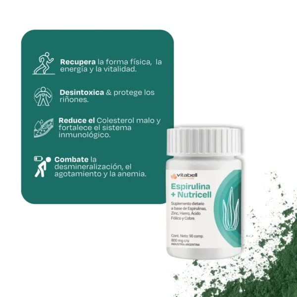 Superfoods Espirulina + Nutricell 90 Comprimidos - Imagen 3
