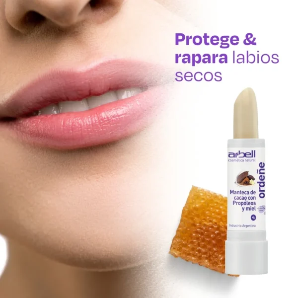 Ordeñe Labial Manteca De Cacao  Con Propóleos Y Miel 4 Gr - Imagen 3