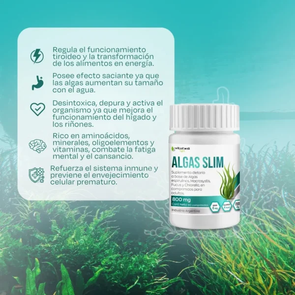 Light Algas Slim 60 Comprimidos - Imagen 3