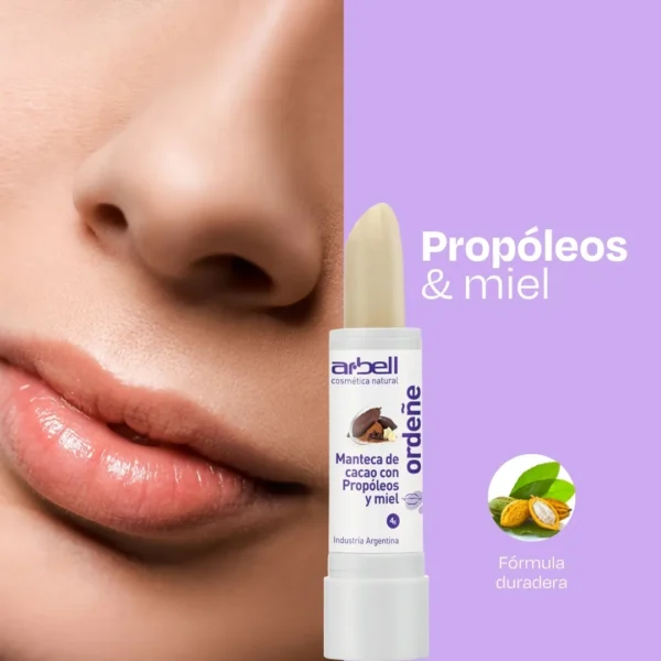 Ordeñe Labial Manteca De Cacao  Con Propóleos Y Miel 4 Gr - Imagen 4