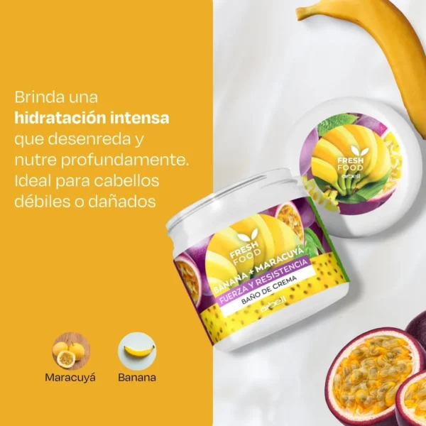 Fresh Food Baño de Crema Fuerza y Resistencia 200 gr - Imagen 3