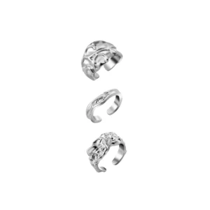 Anillos Ajustables Set x 3 Silver