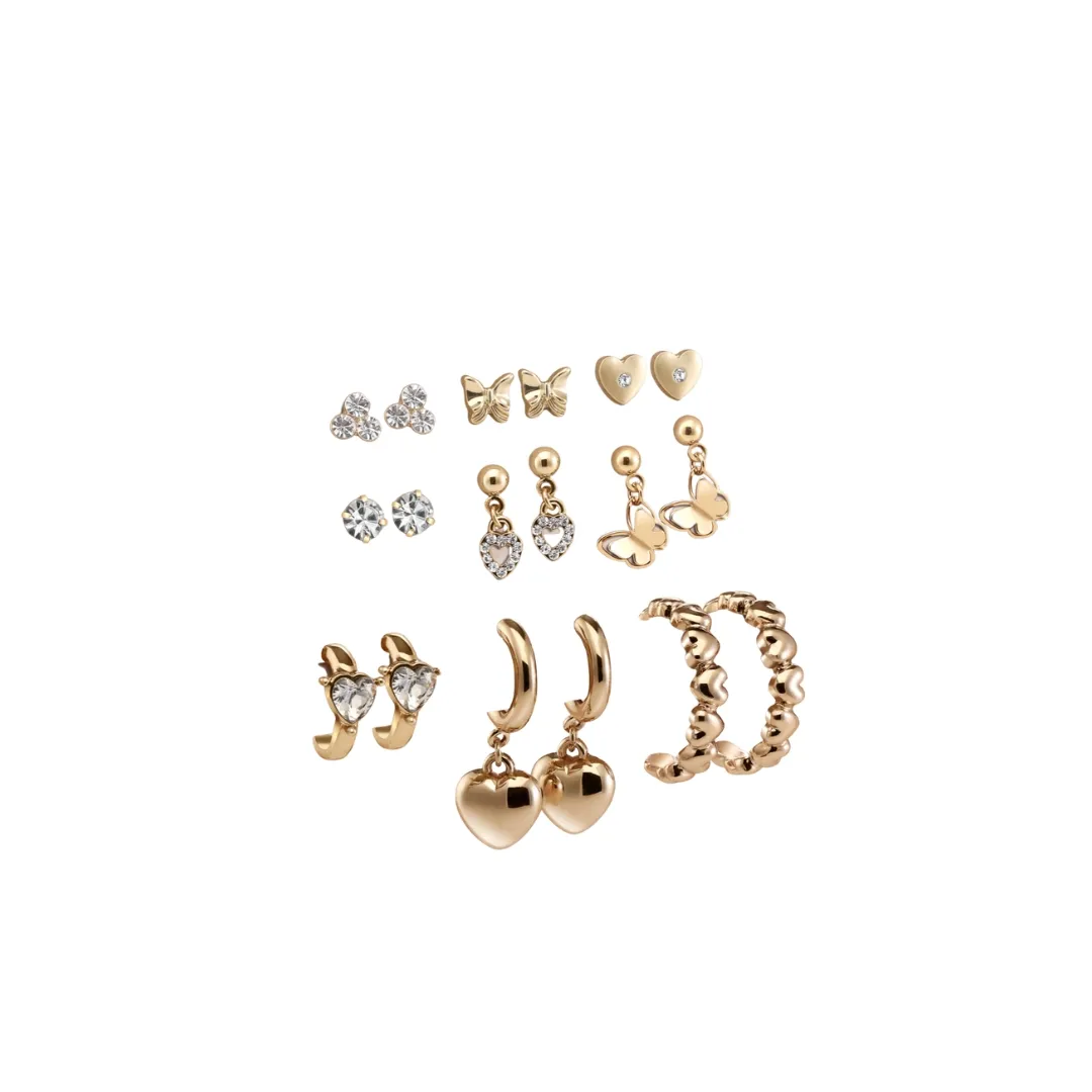 Set Aros x 9 Fashion Gold